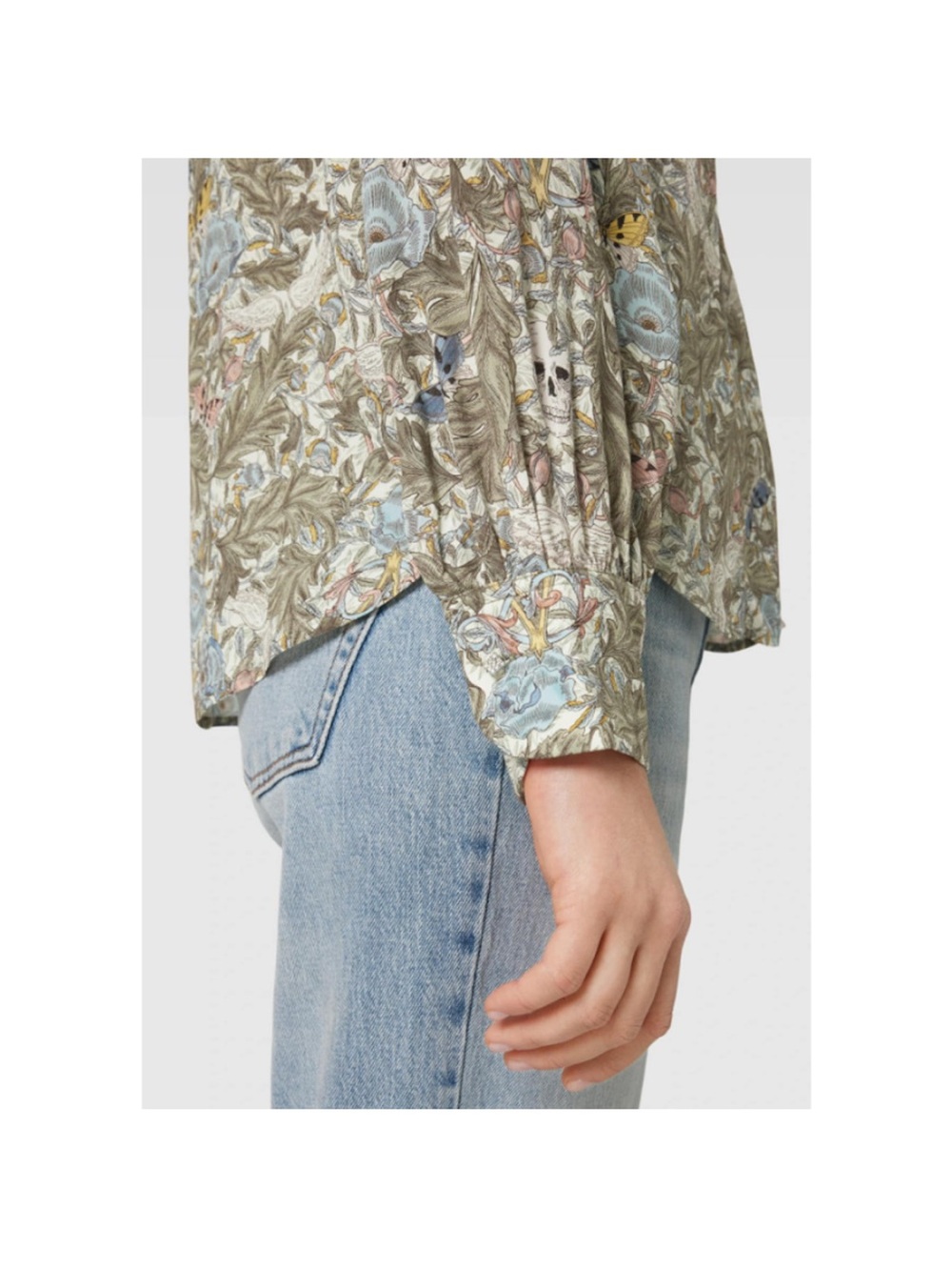 Zadig & Voltaire Twina Soft British Flowers Tunic Shirt Size - Picture 2 of 8